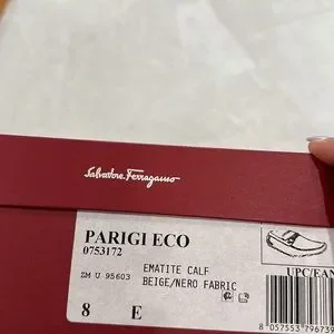 Salvatore Ferragamo Parigi ECO Ematite Calf Beige/Nero Fabric men’s size 8 ? Salvatore Ferragamo | Shoes | Salvatore Ferragamo Parigi Eco  main image 2
